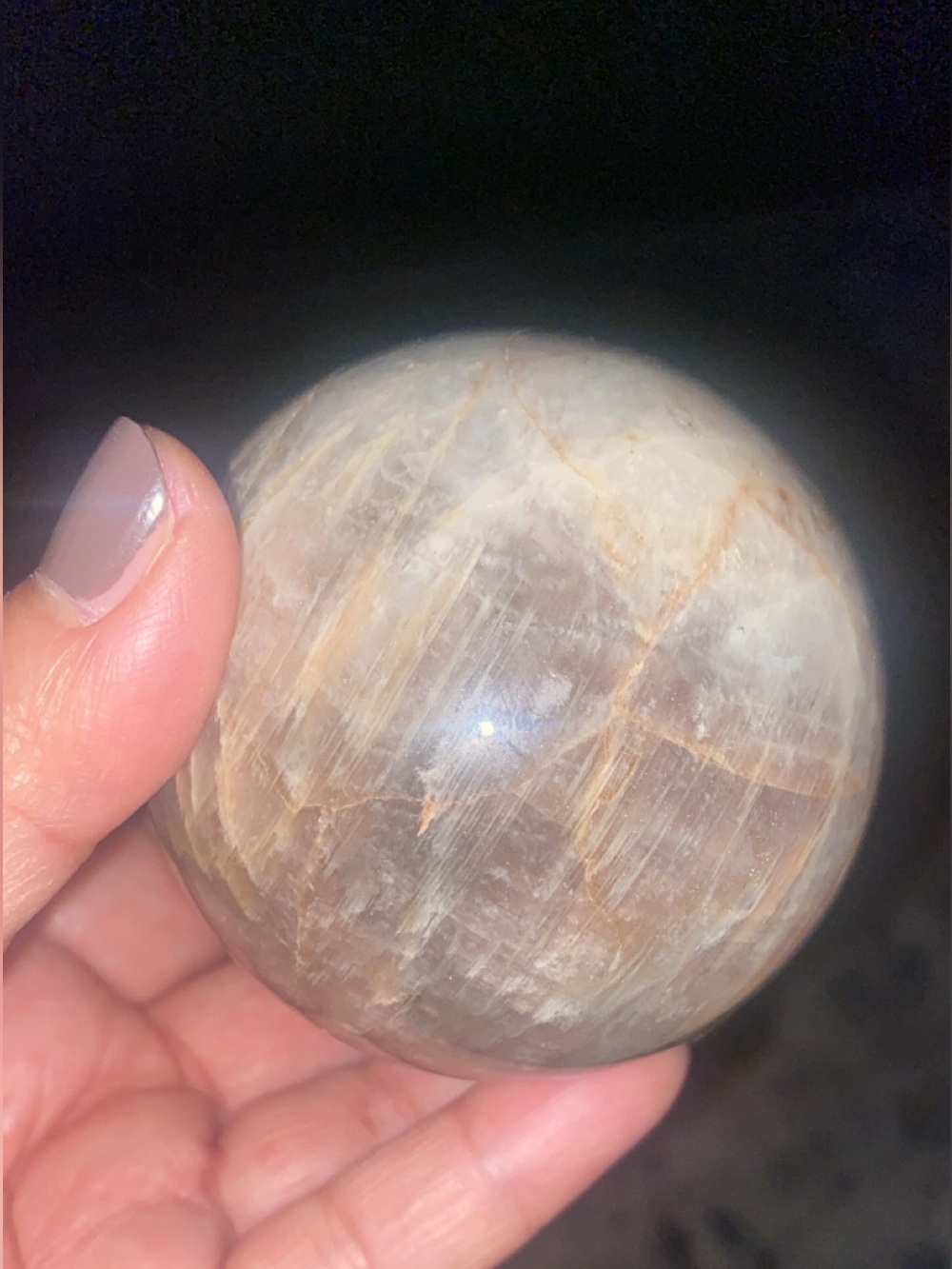 Peach Moonstone Sphere